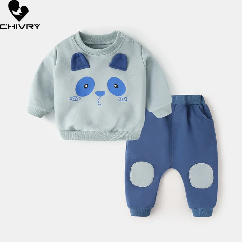 Baby Herfst Winter Kleding Set Kinderen Cartoon O-hals Sweatshirt Met Broek Sport Pak Trainingspak Casual Kinderen Sportkleding Pak