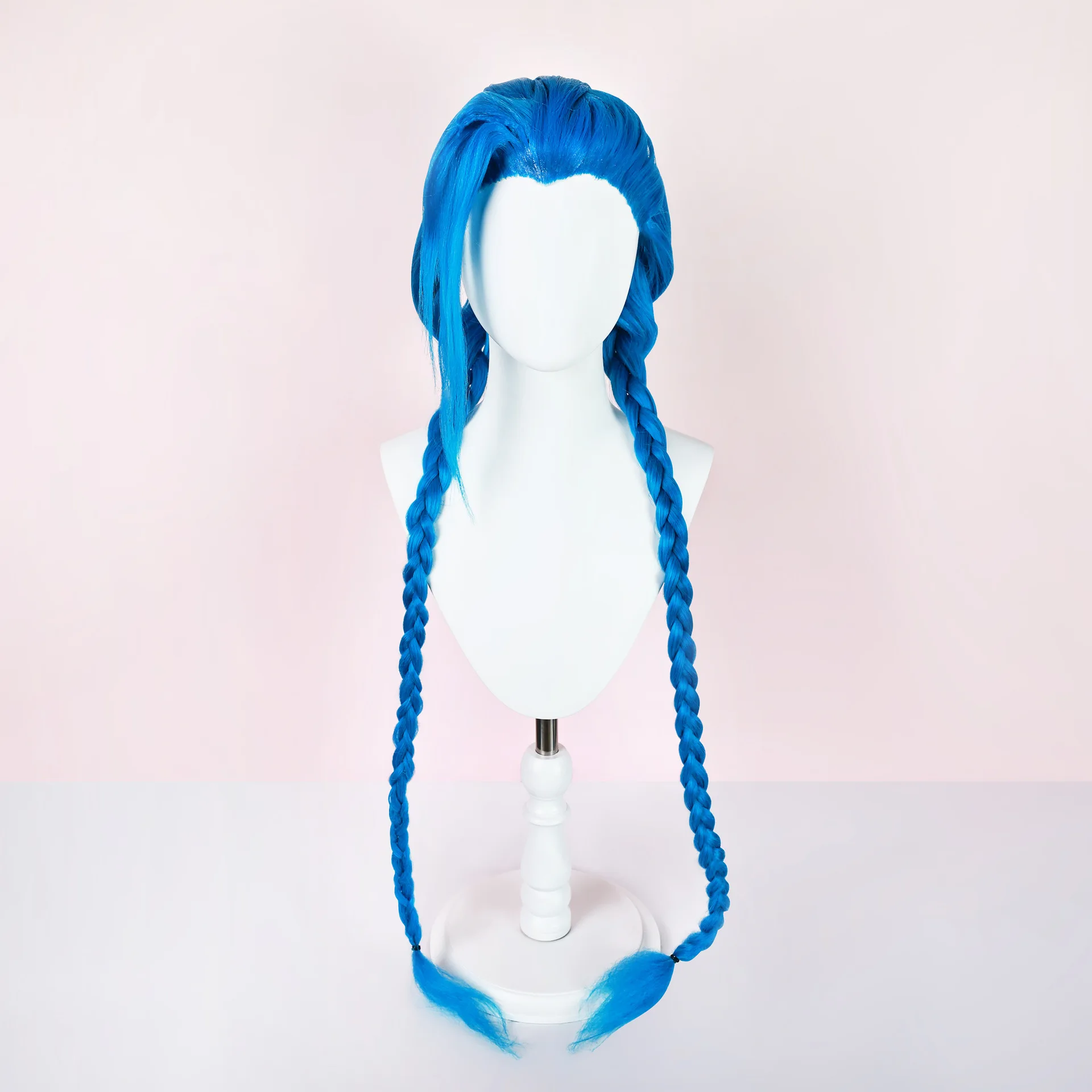 Arcane League of Legends Jinx – perruque bleue cheveux longs pour hommes et femmes, accessoire de fête de mascarade d'halloween, accessoires de Cosplay