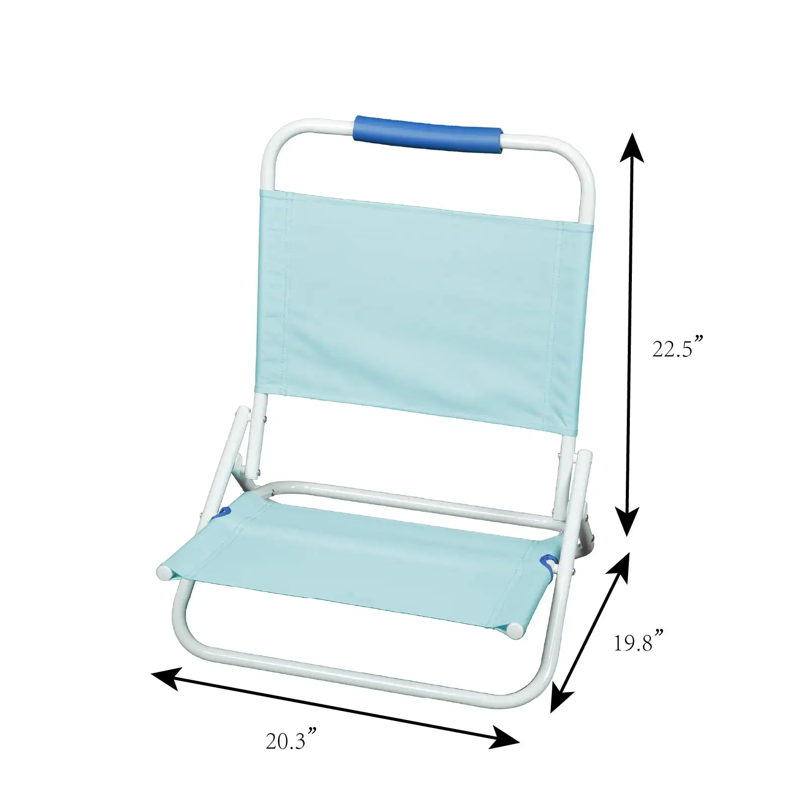 Легкий складной пляжный стул, портативный с ремнем для переноски, кресло с быстрой настройкой для кемпинга в песке, бирюзовый