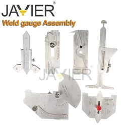 Welding Gauge Weld Inspection Gage Weld Seam Bead/Fillet/Crown Test Ulnar Ruler Degree Angle Measure tool HI-LO PipeFeeler Gauge