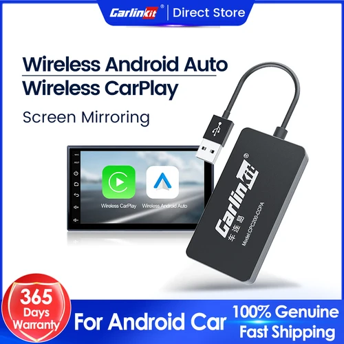 Carlinkit inalámbrico CarPlay para Android unidad principal de coche inalámbrico Android Auto Dongle pantalla de espejo Mirrorlink adaptador USB CCPW CCPA
