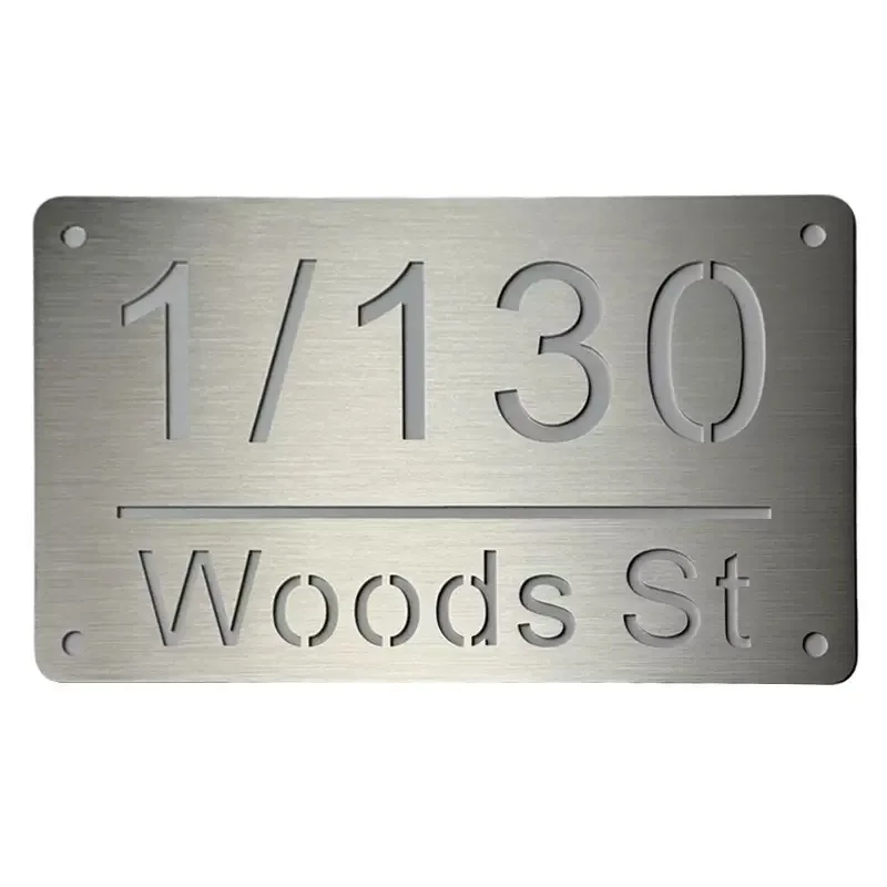 Custom Black Acrylic House Number Plaque Palm Pattern Waterproof Street Name Address Sign Outdoor Home Wall Door Plate Decor