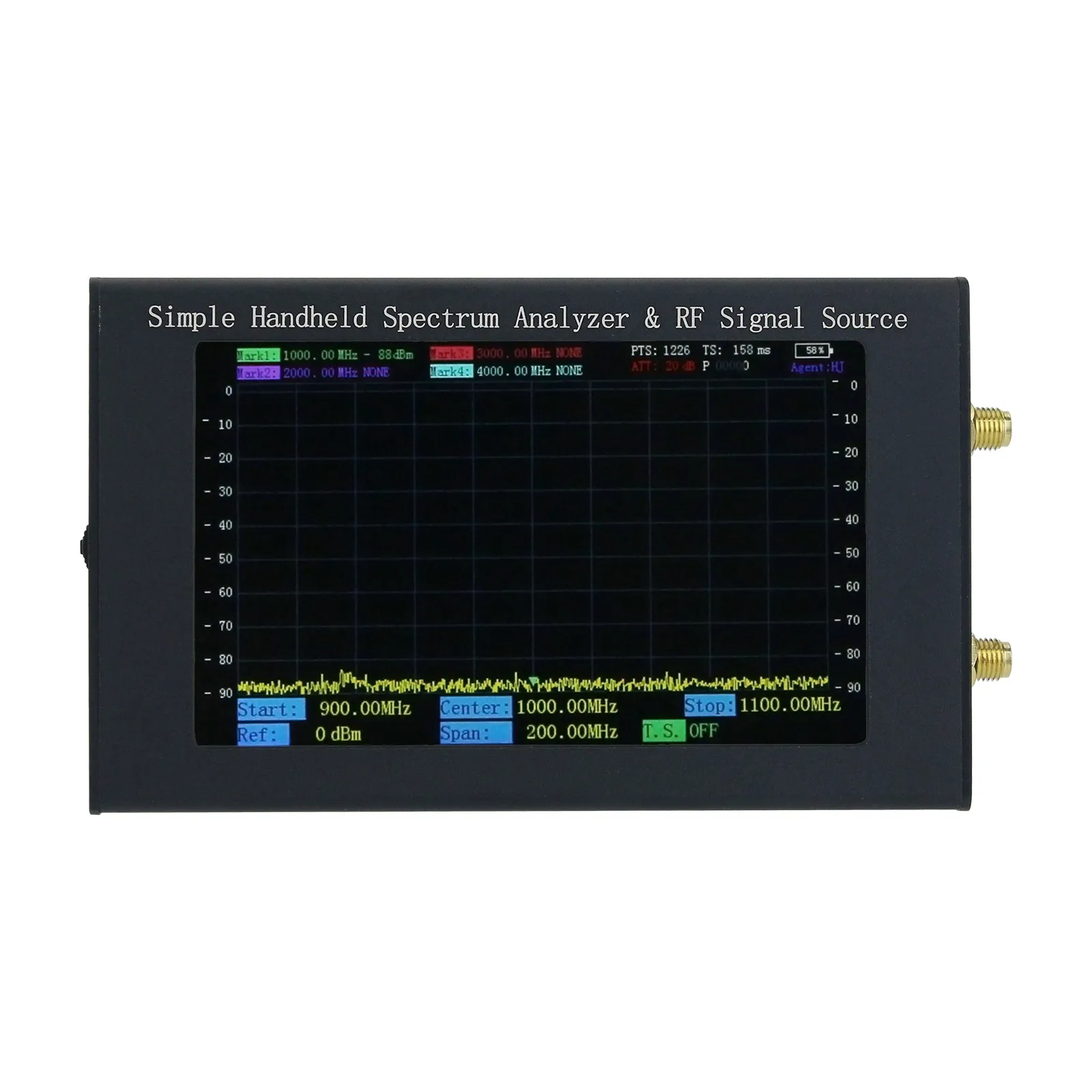 ZQ6 6G Simple Handheld Spectrum Analyzer & Tracking Generator  Signal Source W/ 4.3