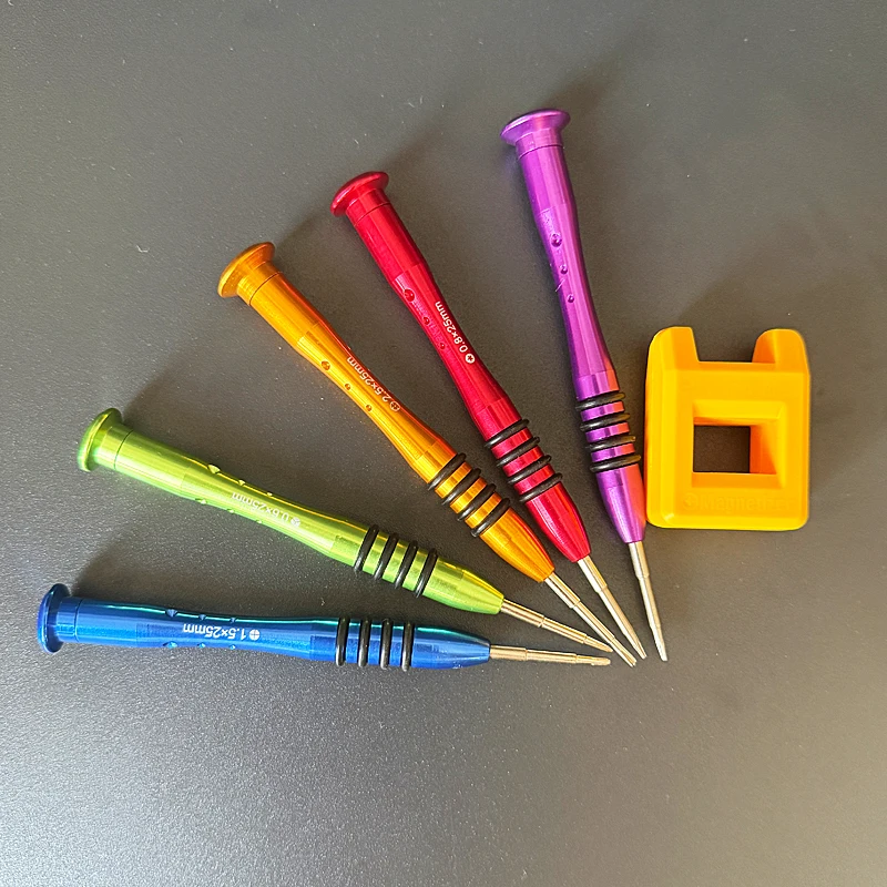 5pcs/set Mobile Phone Disassembly and Repair Screwdriver Tool and Magnetizer, Suitable for Most Apple and Android Devices