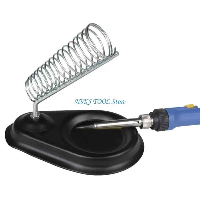 L8RC Metal Soldering Iron Stand with Heavy Cast Iron Base for Electronics Repair and DIY Projects