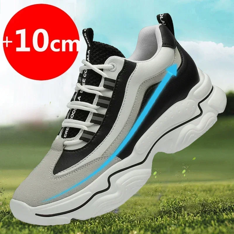 2024 Men Elevator Shoes Heightening Shoes Height Increased 10cm Shoes Insoles 8CM Man Sport Height Increasing Shoe Men