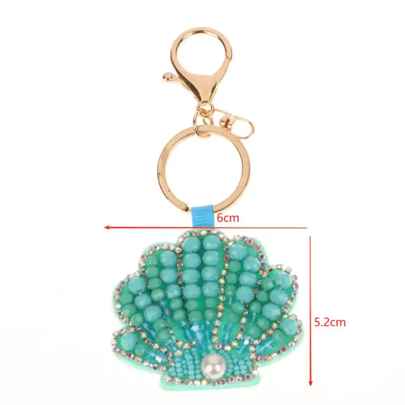 Gantungan Tas Berhias Batu Rhinestone Bentuk Lobster, Kerang Kepiting, dan Kura-kura, Jahitan Tangan Cantik, Aplikasi Tali Gantung untuk Tas