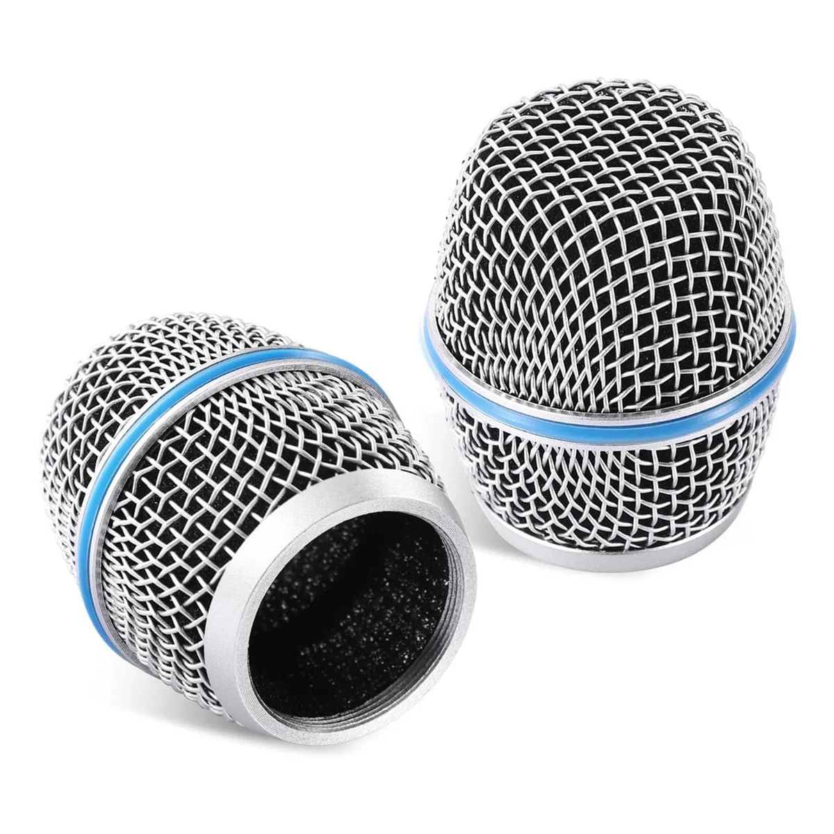 4PCS Microphone Windscreen Heads, Microphone Ball Head Mesh Grill Vocal Microphone Replacement Grille for Beta87A