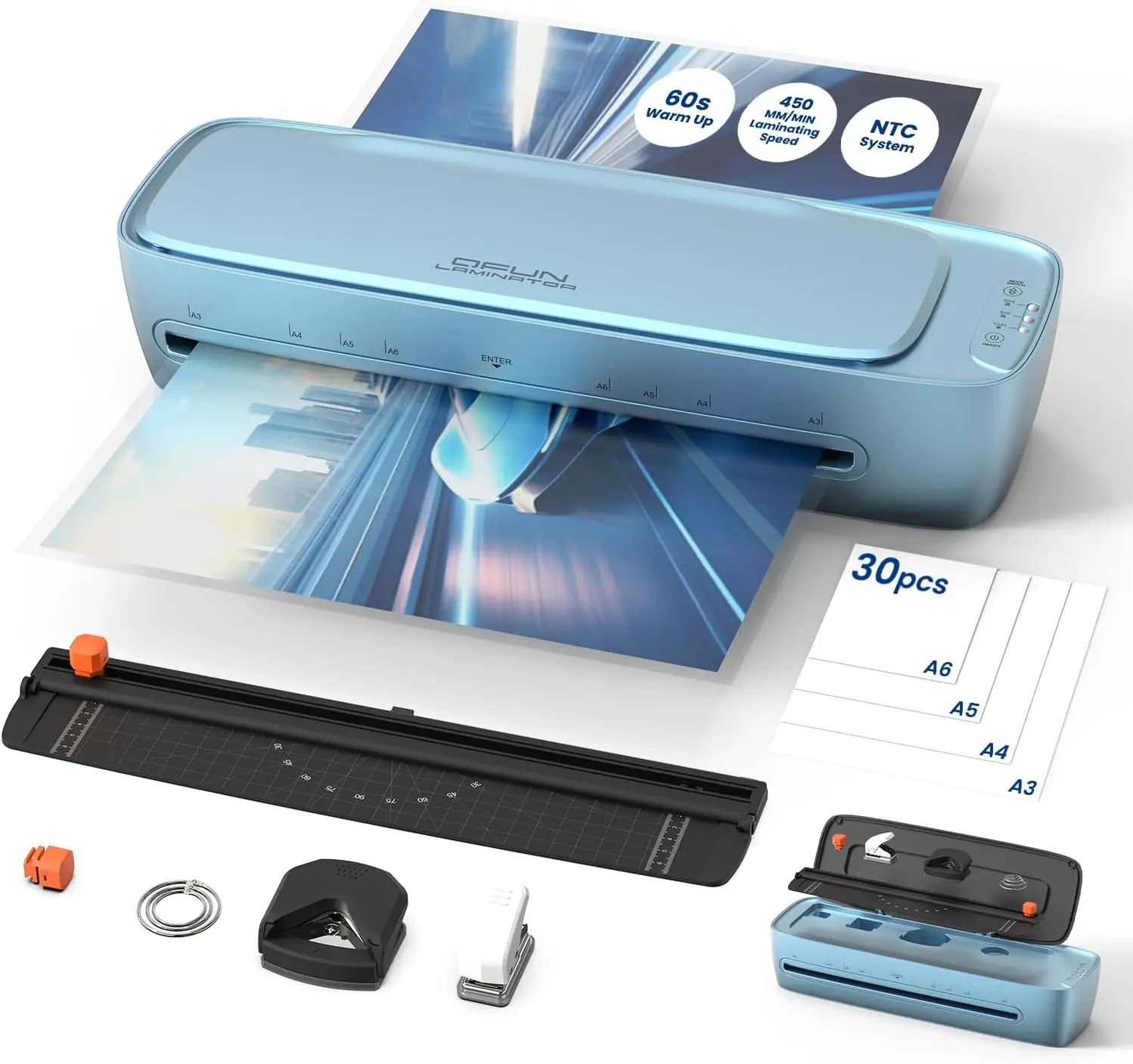 

13 Inch Thermal Cold Laminator Machine, 60S Warm Up, 11x17 Large Lamination, Home Office