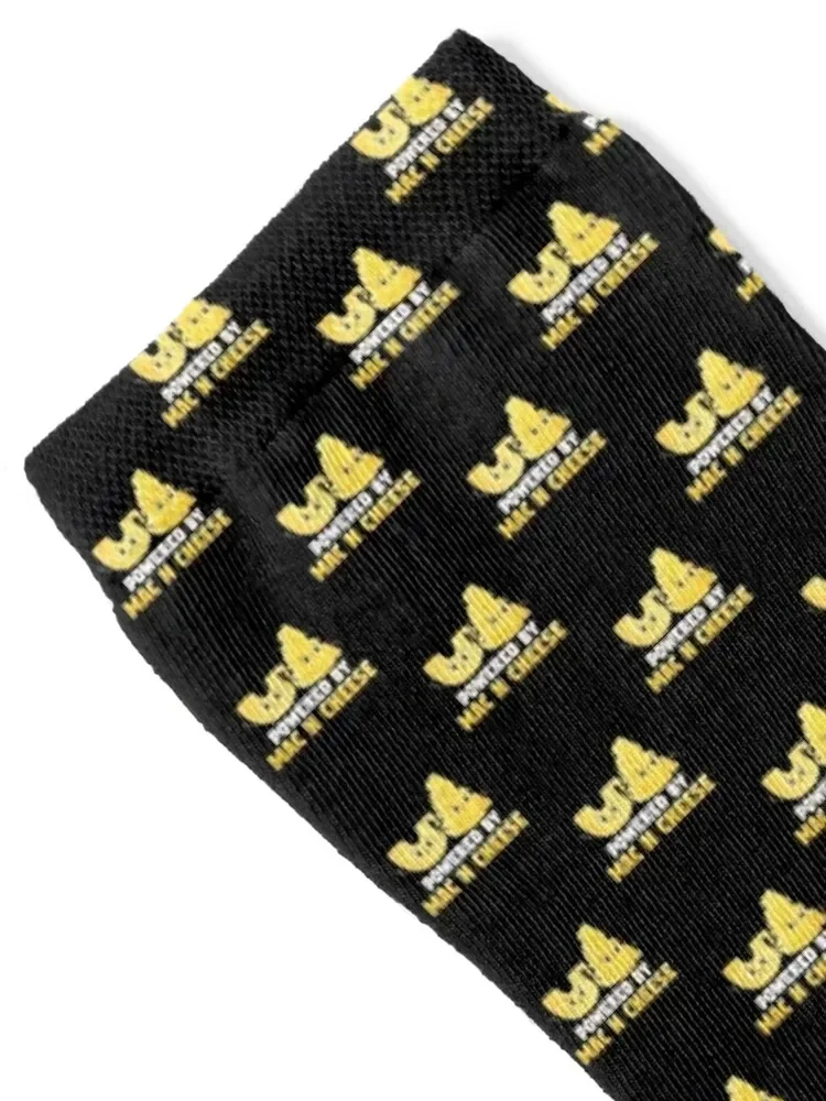 Powered By Mac n Cheese - Cheese Lovers Socks bright garter heated professional running Boy Child Socks Women's