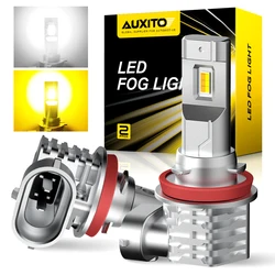 AUXITO 2Pcs H11 LED Fog Lamp H8 H9 H16JP LED Bulb CSP Chip White Yellow Dual Color DRL Daytime Running Lights12V