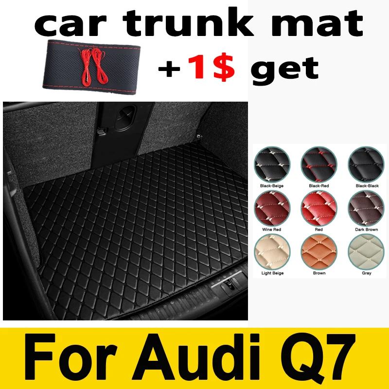 Car Trunk Mat For Audi Q7 4L 5-Seat 2006-2015 07 08 09 10 11 12 13 14 Custom Car Accessories Auto Interior Decoration