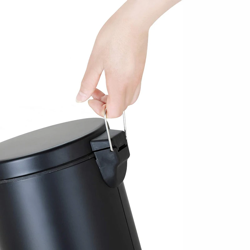 ReDISEN ถังขยะแบบเหยียบ Soft-Close สําหรับห้องครัว ห้องน้ํา สุขา... (สีดํา 5 ลิตร)