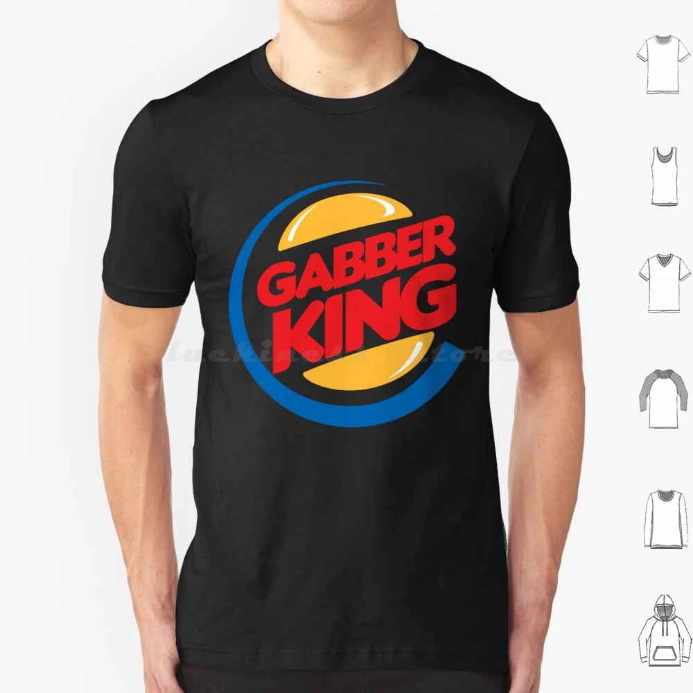 Gabber King T Shirt Cotton Men Women DIY Print Gabber Hardstyle Basscon Defqon Dominator Rawstyle Uptempo Frenchcore