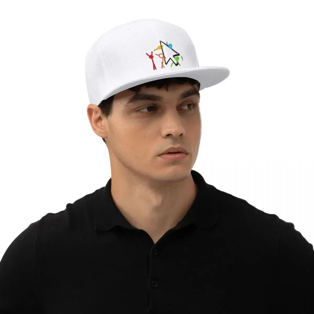 Alan Becker Five Stick Figures With Fire Mouse Pickaxe Baseball Caps Snapback Baseball Hats Casquette for Men's And Women's