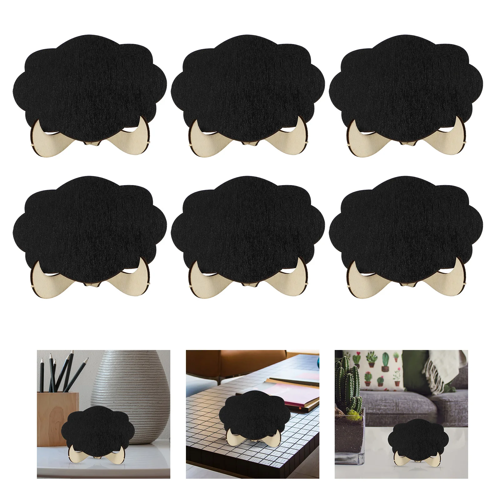 Mini Blackboard Signs 10 Sets Wooden Chalkboards Desktop Display Table St Compact Design Suitable Christmas Weddings Kids Crafts