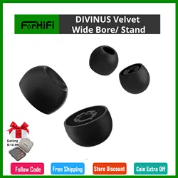 DIVINUS Velvet Wide Bore/ Stand Silicone Eartips For 4-6mm Nozzle Soft Deeply Ear Tips For Earbuds Tanchjim 4U,Davinci