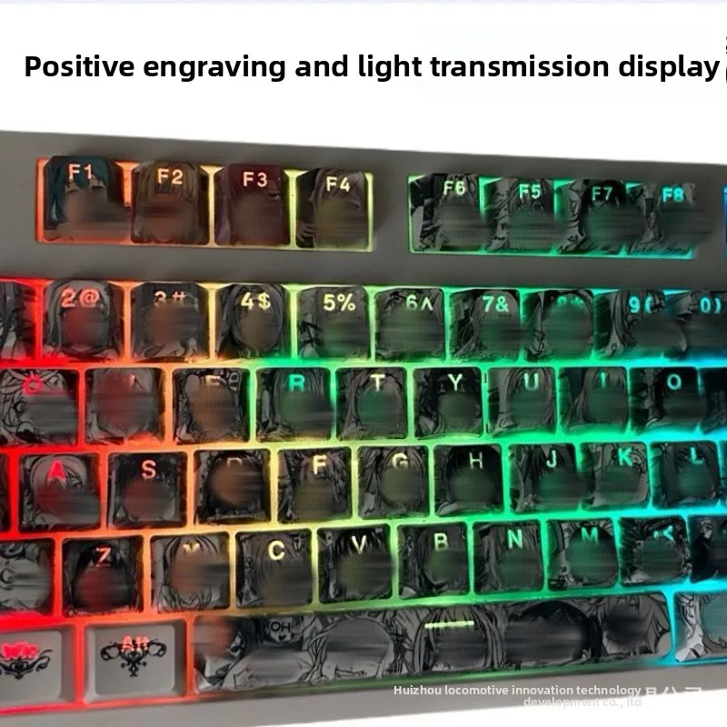 Pbt Dye Sublimation Keycap Set Mechanical Keyboards Oem Height Xda Anime Theme Keycaps Side Or Top Light Through Option To Key