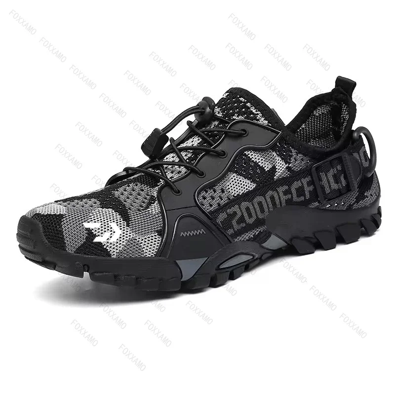 Men Barefoot Aqua Shoes, Quick Dry Fishing Sneakers, Slip On Water Shoes, Breathable Non-slip Water Footwear, Size 36-47