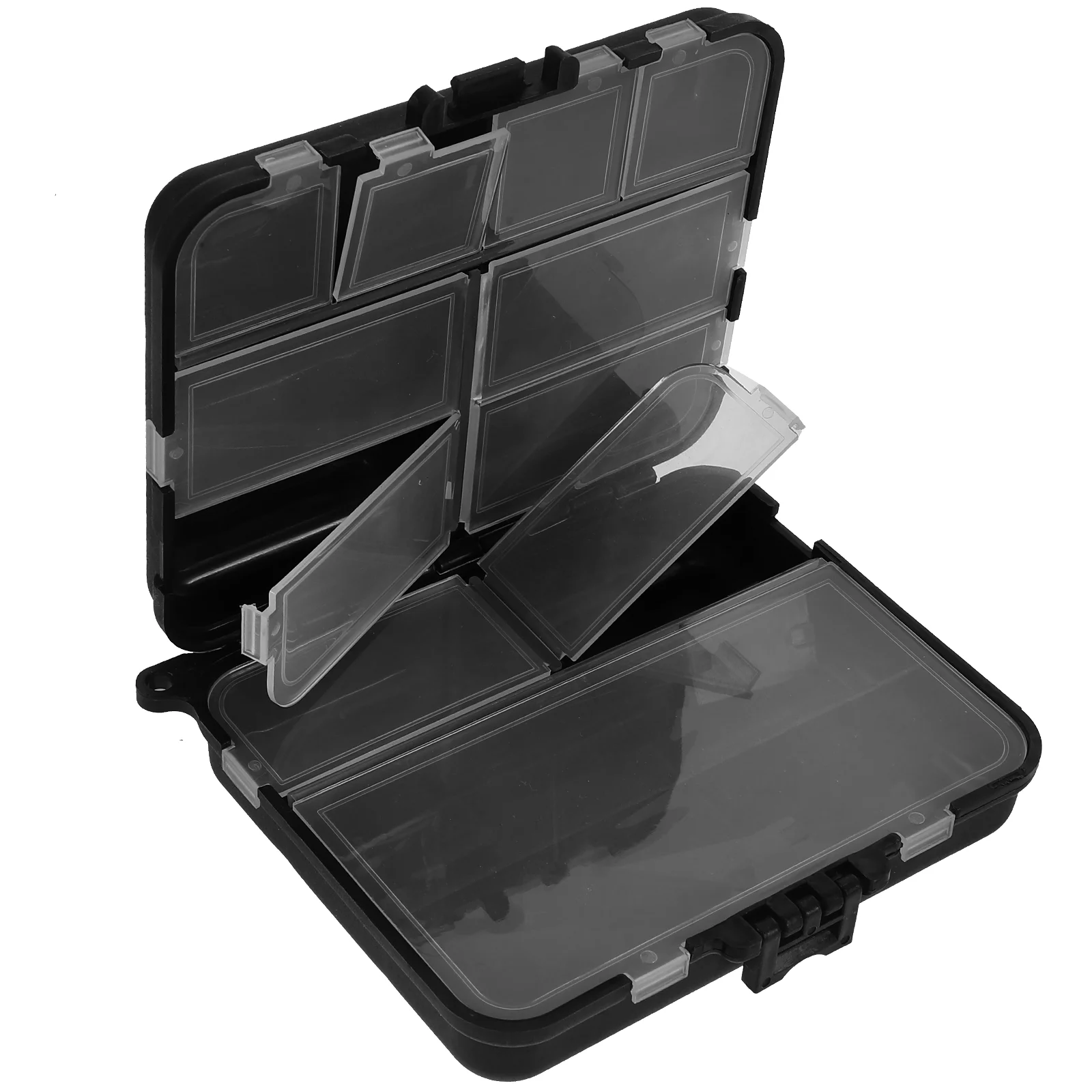 Multifunctional Fishing Tackle Kit Box Men Professional Fishing Equipment Fishing Tool Organizer (Black)