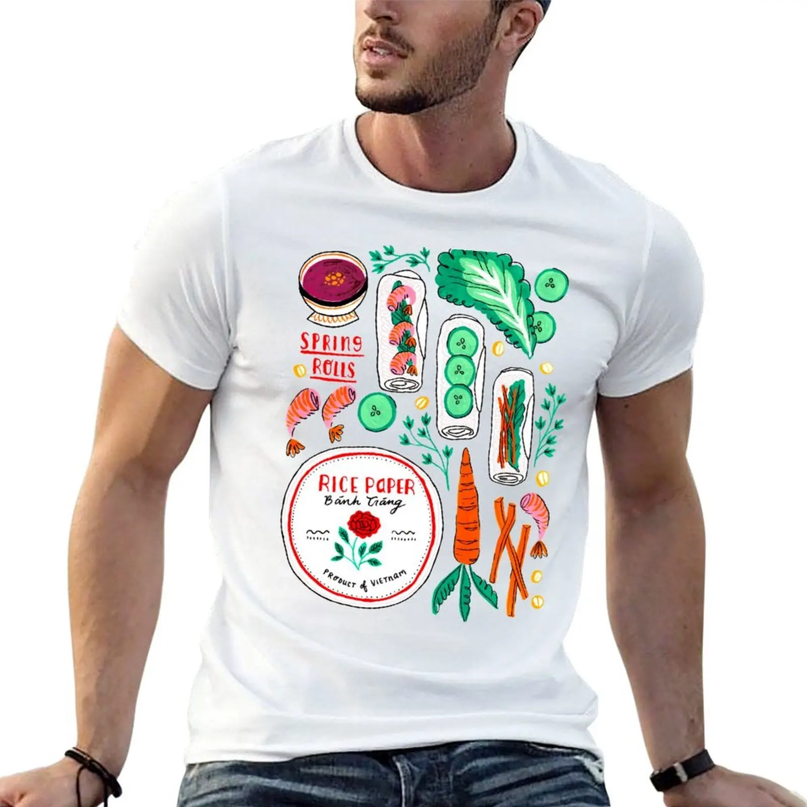 

Vietnamese Spring Rolls T-Shirt t shirts with prints g man t shirts for men t shirt custom print T-shirt