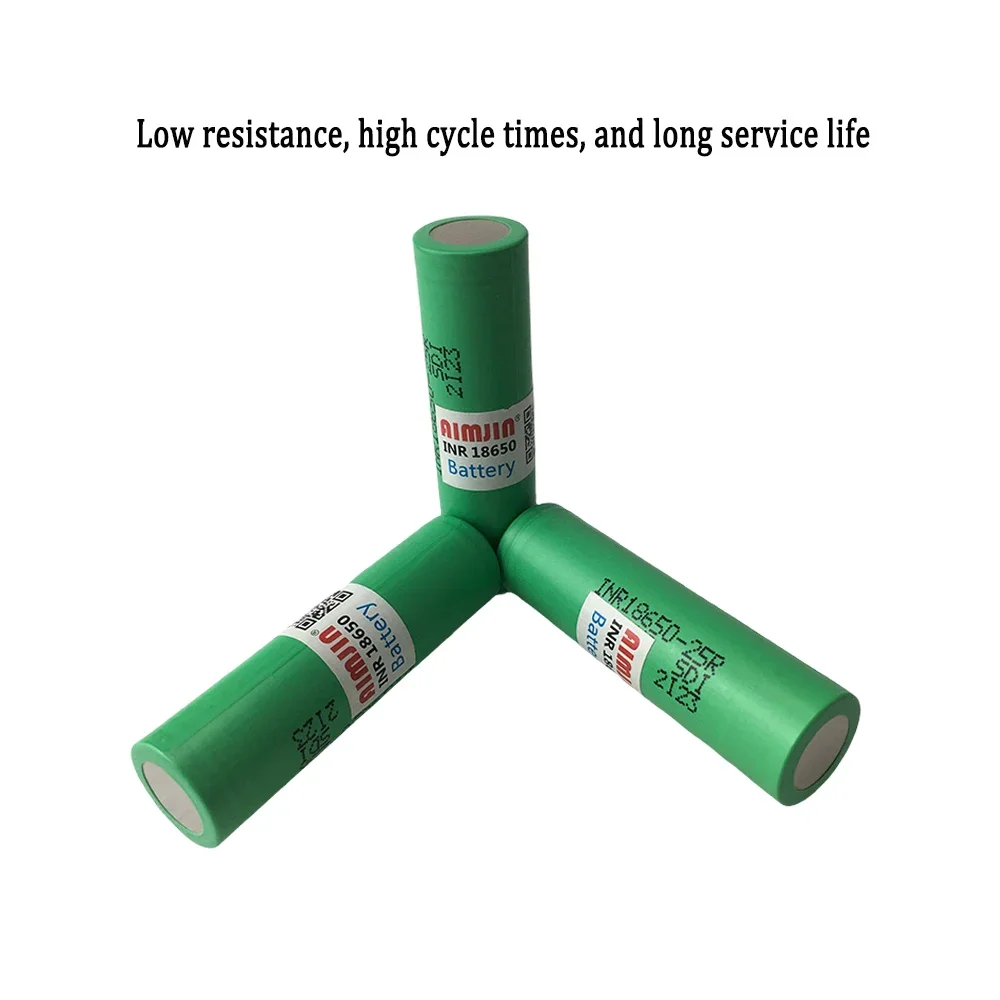 18650 25R 3.7V 2500mAh Rechargeable Battery With USB Charger, Suitable For Our 18650 Toys, Tools, Flashlight Batteries, Etc