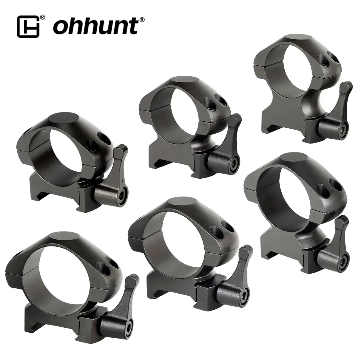 

ohhunt 25.4mm 30mm Steel Scope Rings Quick Release 20mm 11mm Ring Low Medium High Profile