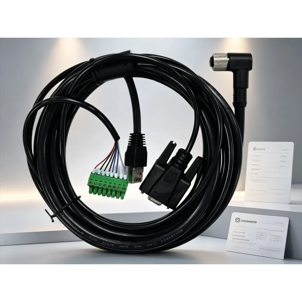 Hikvision Industrial Camera Cable MV-IDA-PE-M12A17pF(UP) OpensRJ45DB9-HF3M Integrated Cable High Flex Industrial Connection Wire