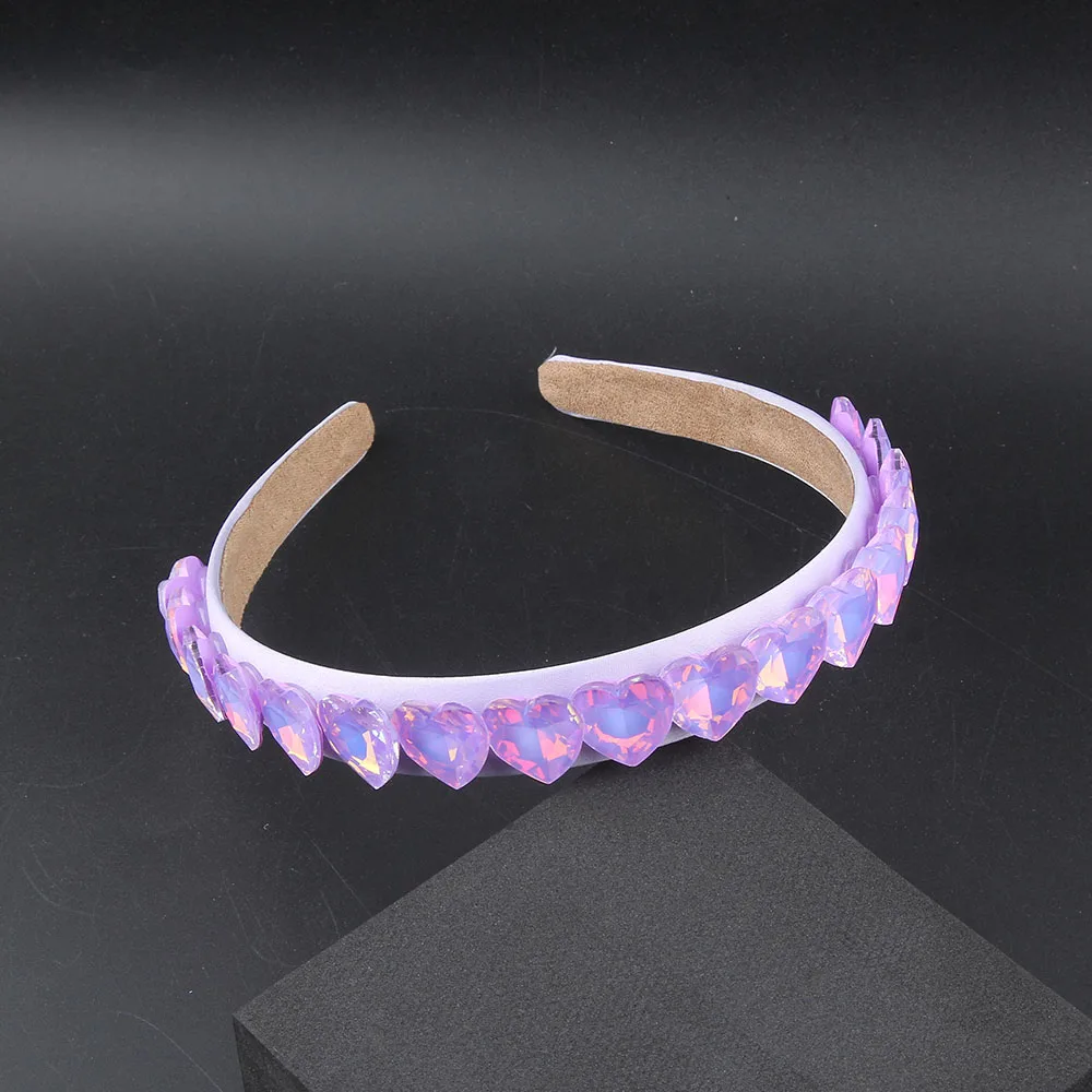 Sequined Hair Band Baroque Colored Narrow Vintage Heart Crystal Rhinestone Hair Accessory Wedding Hairband Headband Hair 730
