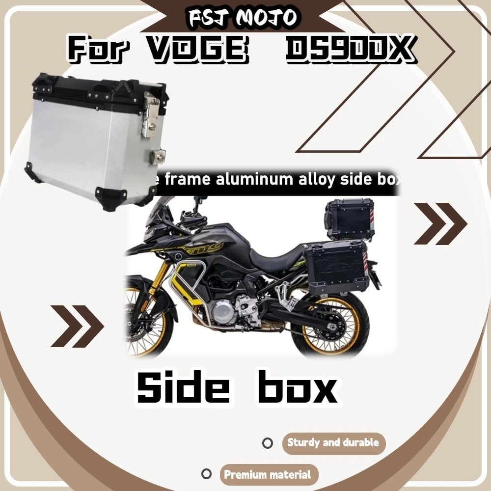 For VOGE DS900X OEM Bolt On Side Bracket Set Stainless Frame Waterproof Aluminum Side Luggage Storage Kit