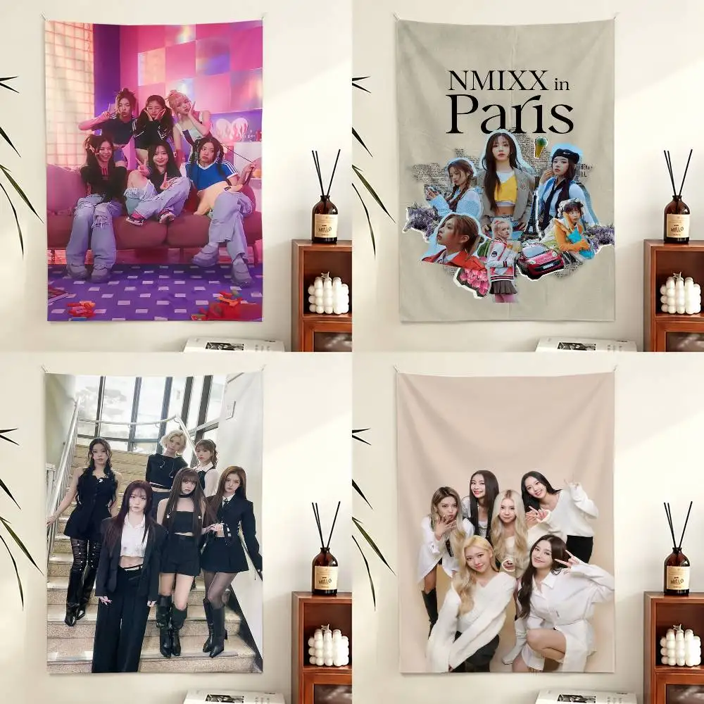 cool M-Music Group N-NMIXX Flag Digital Printing Banner for Garage Wall Out Door Decoration