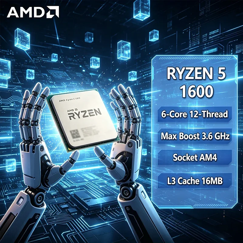amd-ryzen-5-1600-amd-r-5-1600-cpu-6コア-12スレッド-36-ghz-アンロック-デスクトッププロセッサ-ソケットam4-ゲーミングcpu-パッケージなし
