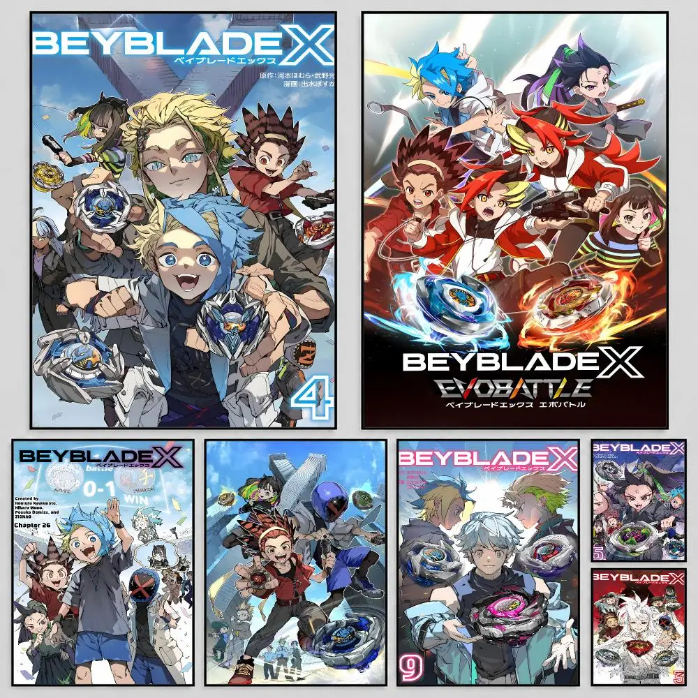 Anime Beyblade Burst Valt Aoi Poster Self Adhesive PP Wall Art HD Gaming Room Bedroom Living Room Decor Apartment Gift