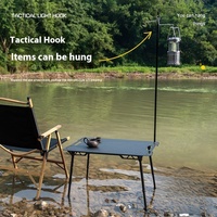 Outdoor IGT folding table, portable aluminum alloy camping table, five-speed height adjustable