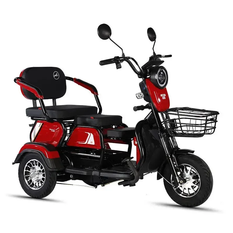 Adult Tricycles Electric Scooter Mobility 3 Wheel 48V Tricycle for Cargo T-XK Factory 500W  Tekerlekli Motor Eec Open 0-50km