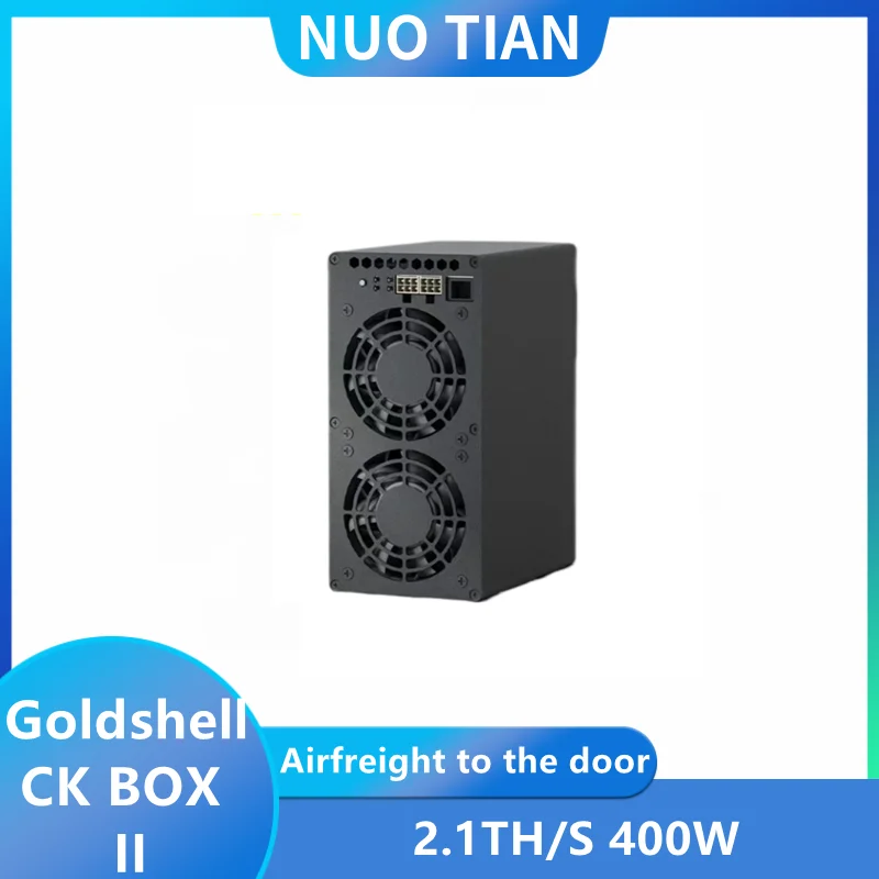 

Goldshell CK-BOX II Asic Miner 2.1TH/S±10% 400W With PSU Low Noise Small Household Mining Machine