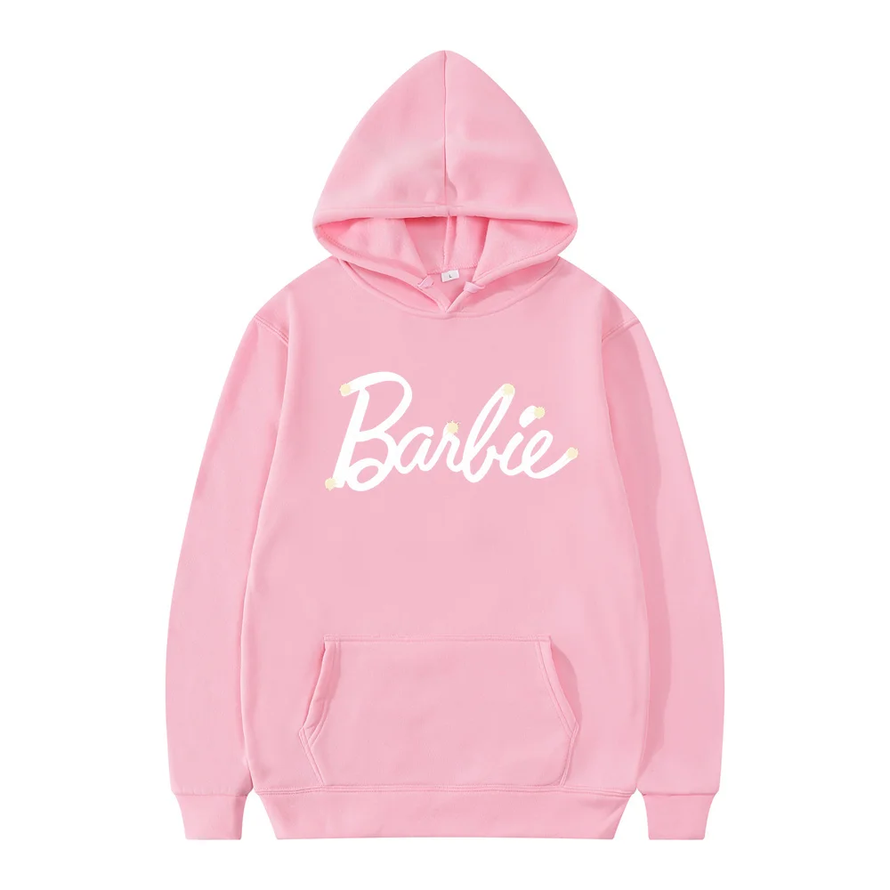 Hoodie wanita Anime, pakaian olahraga pasangan, Hoodie Wanita, atasan Pullover Anime, kartun, Barbie, Disney, baru, musim semi, musim gugur