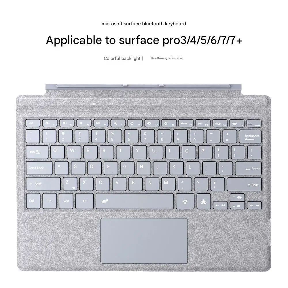 

Wireless Backlit Trackpad Keyboard For Microsoft Surface Pro3 Pro4 Pro5 Pro6 Pro7 Arabic Russian Spanish Korean Portuguese Funda