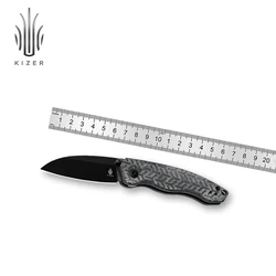 Kizer Folding Knife Exist V3681A1 KHS300L BK Handle With Nitro V Blade Knife