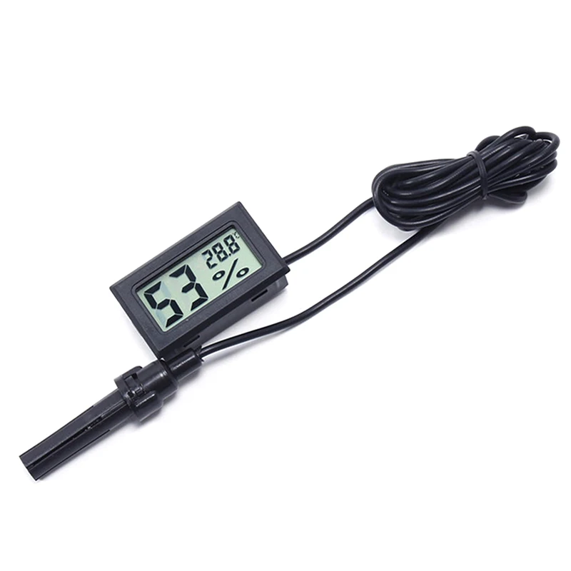 Embedded Temperature And Humidity Meter Refrigerator Aquarium Monitoring Display Humidity Detector Mini Convenient Digital LCD