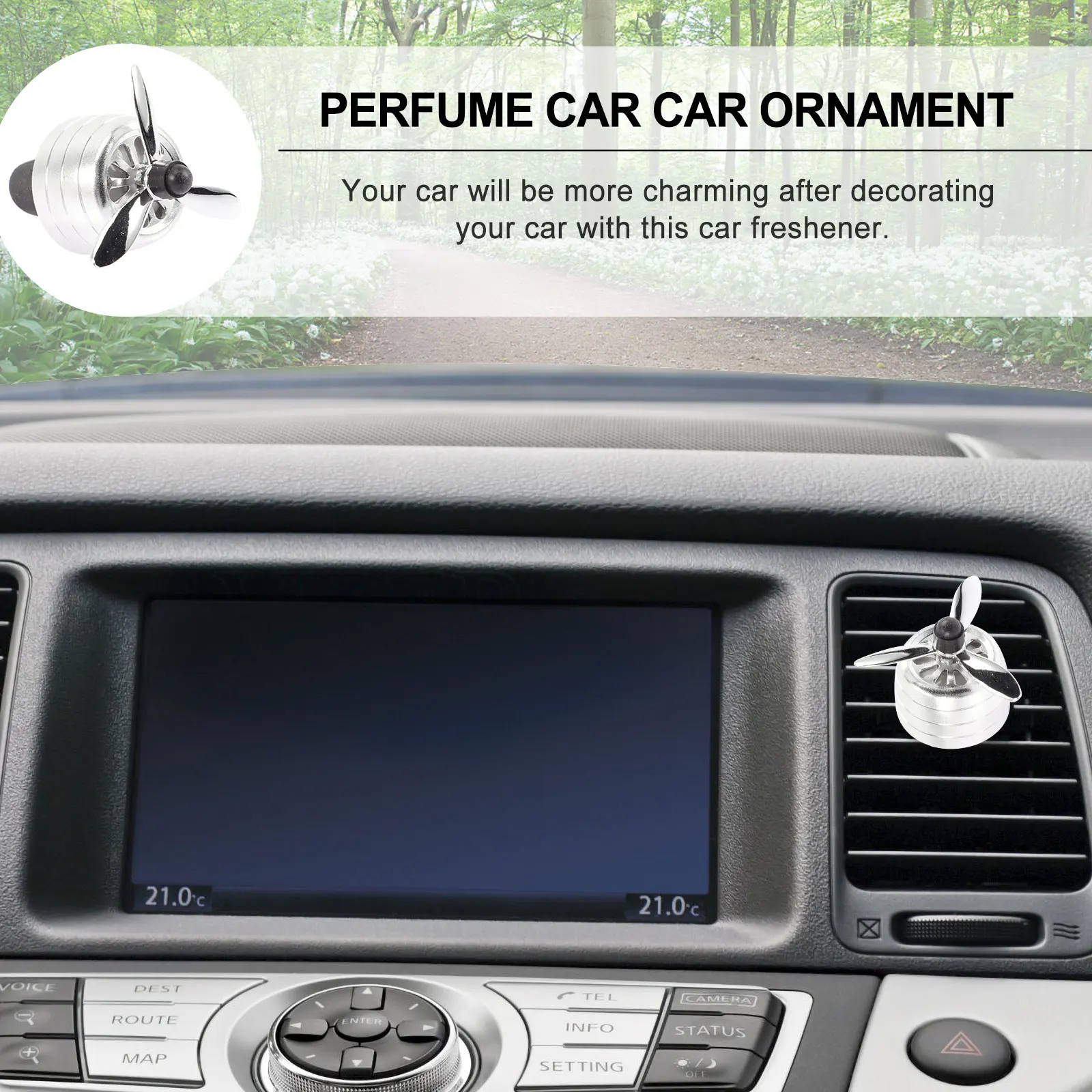 

1pc Aluminum Alloy Car Aromatherapy Fan Vent Clip Retro Plane Design Car Fragrance Diffuser Interior Accessories Air