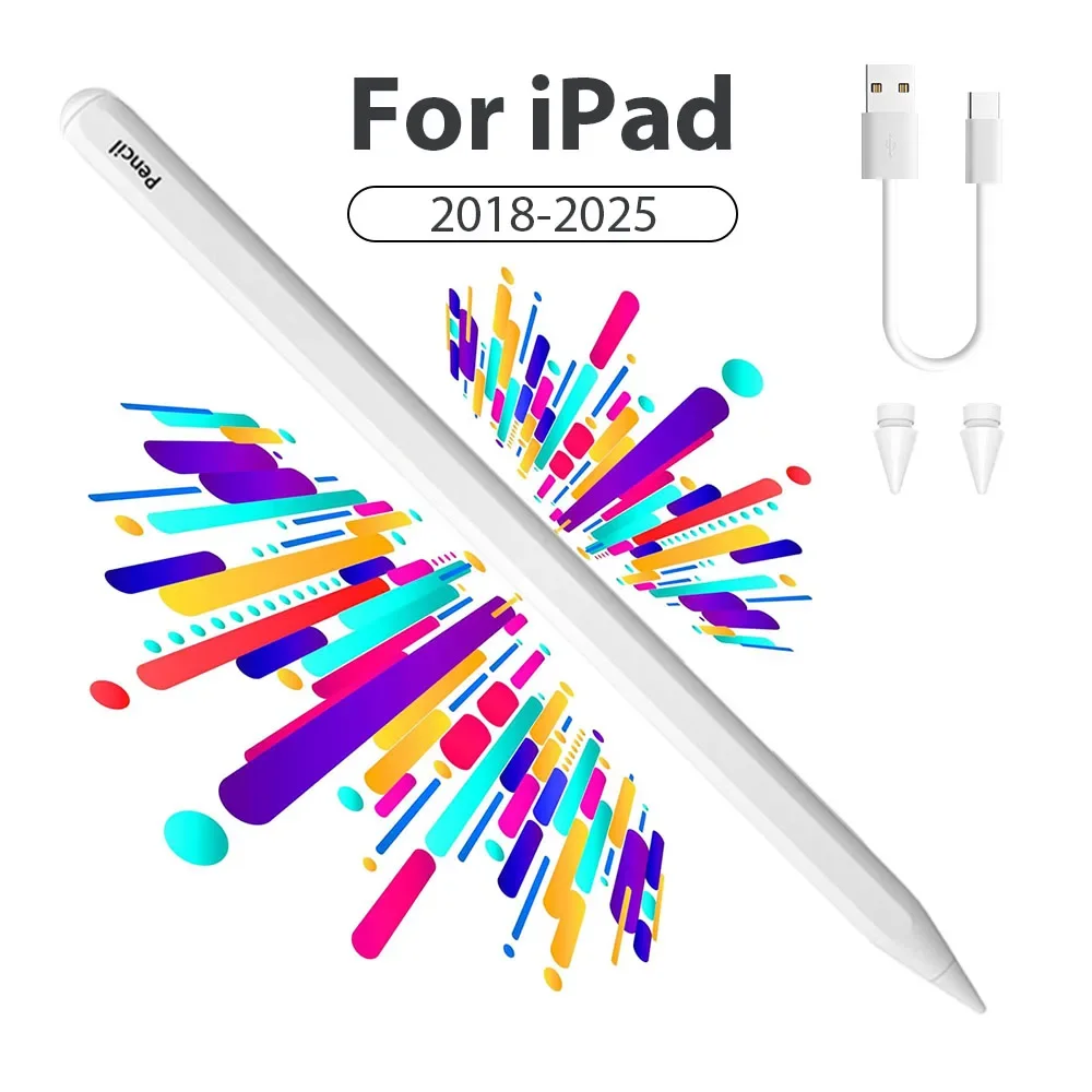

Стилус для Apple Pencil для iPad Pro 13 M4 12,9 Air 11 5 M3 M2 A16 Mini 6 7 10 9 9-го 10-го поколения Магнитные зарядные ручки
