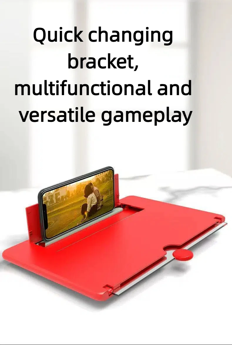 Mobile screen amplifier, new pull-out ultra high definition, desktop lazy projection stand, magnifying glass storage rack