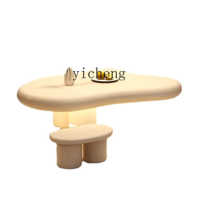 Zk Cloud Tea Table Cream Style Tea Table Creative Art Middle Ancient Internet Celebrity Small Apartment Shaped Tea Table