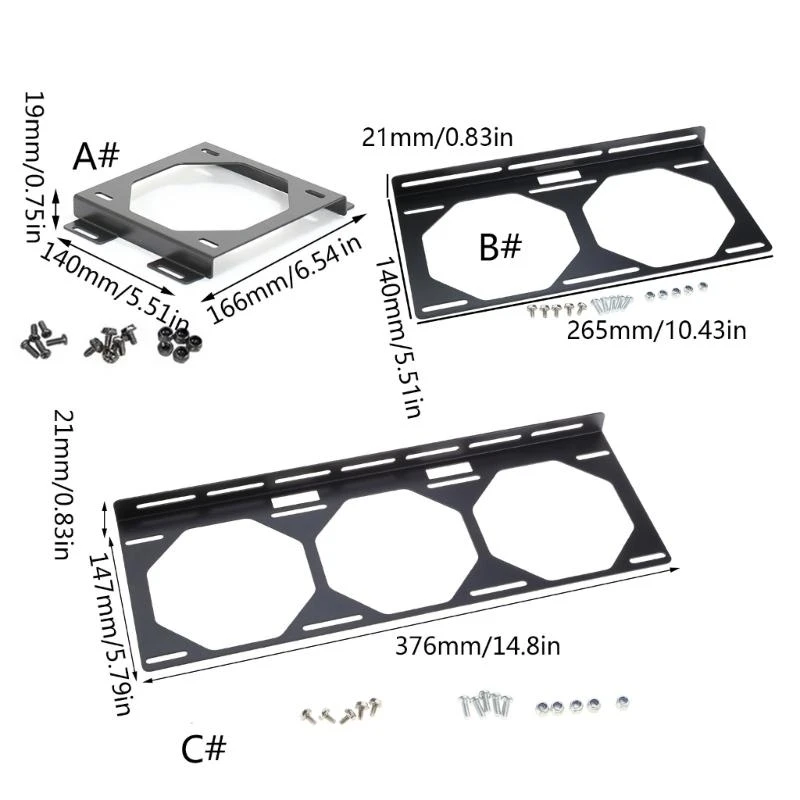 Q6RC CASET CASE CASE FAN RADAIRAIR BRACKET WATE
