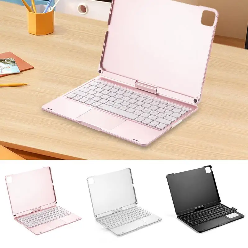 Wireless Tablet Keyboard Tablet Backlit Wireless Keyboard Rainbow Light Keypad Protective Tablet Keyboard Tablet Accessory