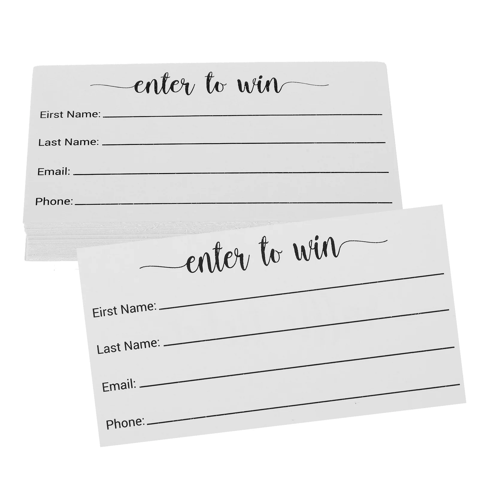 100 Pcs Index Card Holder Raffle Ticket Blank Cards Ballot Registration Form Paper