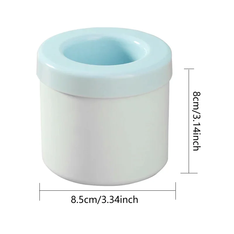 Silicone Ice Cube Mold with Lid Cylinder Ice Cube Bucket Mini Leakproof Reusable Party Barware Household Kitchen Tools