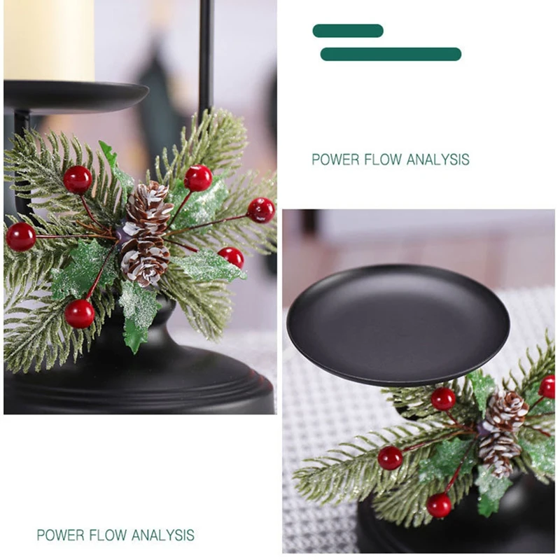 【Популярный】американский рождественский декоративный подсвечник, железные украшения для обеденного стола, подарочный подсвечник