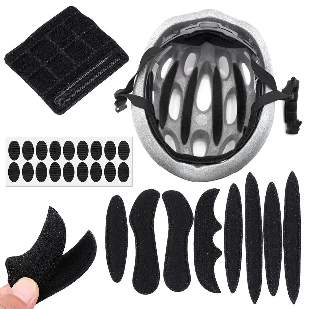 27pcs/set Outdoor Sports Helmet Padding Kits Sealed Sponge Replacement Motorcycle Bicycle Cycling Universal Foam Pads Set